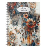 Carnet conception de style boho avec attrape-rêves (Devant)
