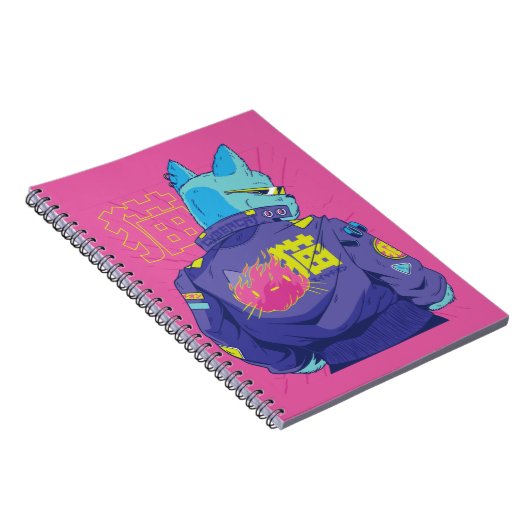 Carnet Conception de style cyberpunk pour chat (Côté Droit)