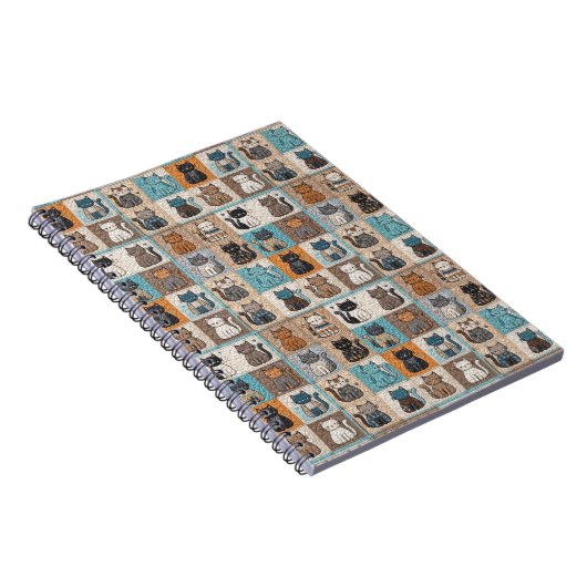 Carnet Conception de surface composée de chats (Côté Droit)