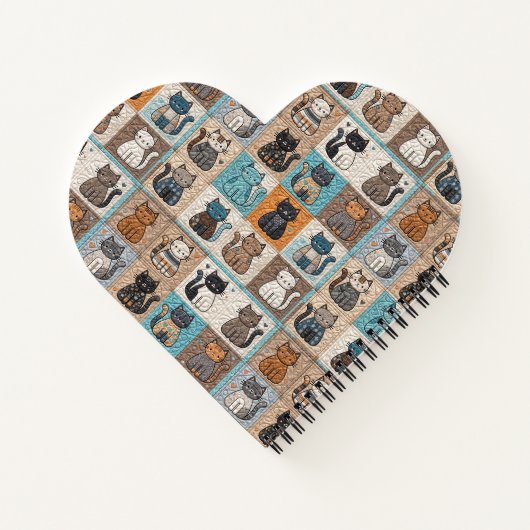 Carnet Conception de surface composée de chats (Dos)