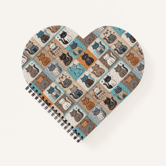 Carnet Conception de surface composée de chats (Devant)