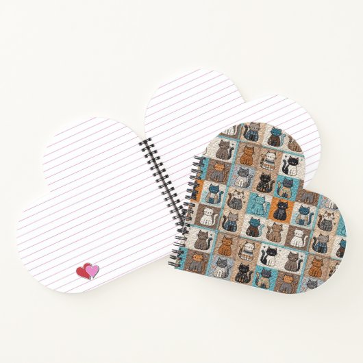 Carnet Conception de surface composée de chats (Intérieur)