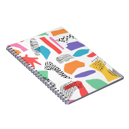 Carnet Conception de surface dessinée à la main. Memphis (Côté Droit)