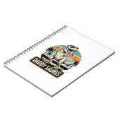 Carnet Conception de t-shirt de dinosaure rétro Papa Saur (Côté gauche)