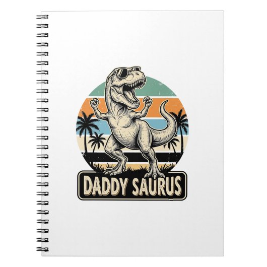 Carnet Conception de t-shirt de dinosaure rétro Papa Saur (Devant)