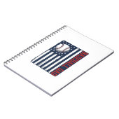 Carnet Conception de T-shirt de drapeau de papa de baseba (Côté gauche)