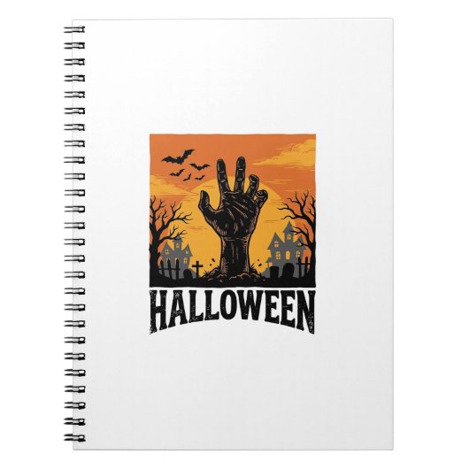 Carnet Conception de T-shirt de main de zombie de cimetiè (Devant)
