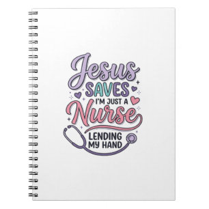 Carnet Conception de t-shirt Jésus Sauve l'infirmière Foi