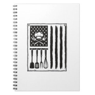 Carnet Conception de T-shirt Ustensiles de Cuisine Drapea