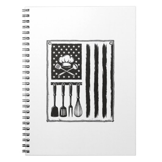 Carnet Conception de T-shirt Ustensiles de Cuisine Drapea (Devant)