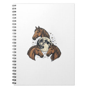 Carnet Conception de T-Shirt vectoriel de cheval de lune
