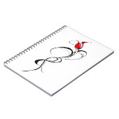 Carnet Conception de tatouage Tribal Rose Rouge (Côté gauche)