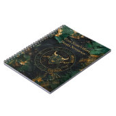Carnet Conception de taureau grunge peinture vert foncé (Côté gauche)