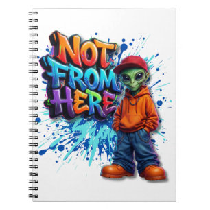Carnet Conception de tenue de rue d'alien drôle pas d'ici