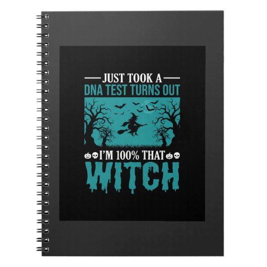Carnet Conception de test ADN de sorcière d'Halloween (Devant)