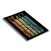 Carnet Conception de texte de paix coloré (Côté Droit)