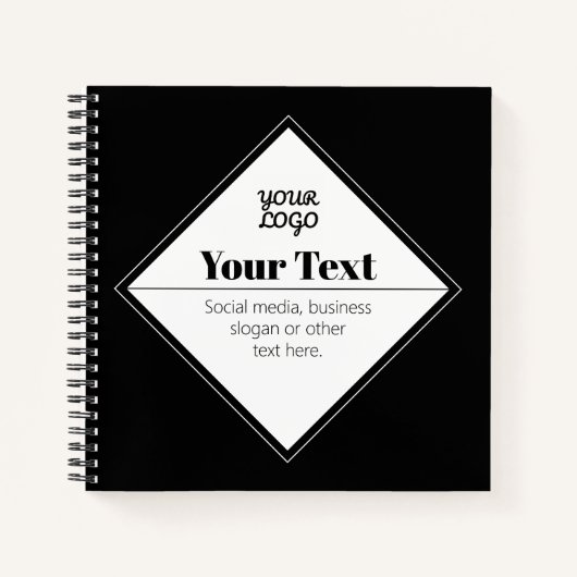 Carnet Conception de texte moderne éditable & Votre logo (Devant)