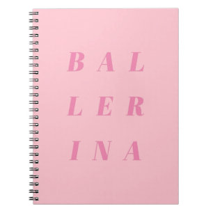 Carnet Conception de texte rose Ballerina pour les danseu