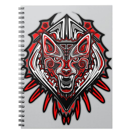 Carnet Conception de totem tribal Haida Loup (Devant)