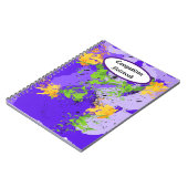 Carnet Conception de tourbillon vibrant d'art fluide de v (Côté gauche)