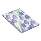 Carnet Conception de tulipe : violet clair floral. (Côté Droit)
