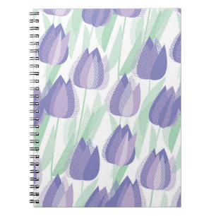 Carnet Conception de tulipe : violet clair floral.