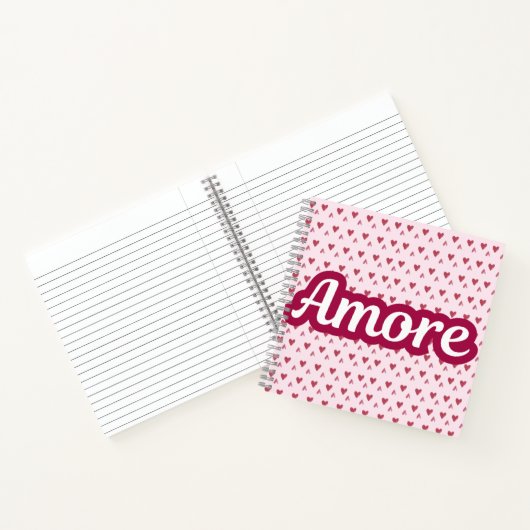 Carnet Conception de typographie Amore – Cadeau de la Sai (Intérieur)