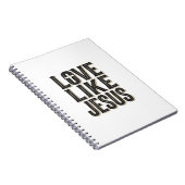 Carnet Conception de typographie chrétienne Amour comme J (Côté Droit)
