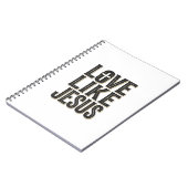 Carnet Conception de typographie chrétienne Amour comme J (Côté gauche)