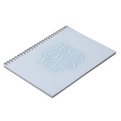 Carnet Conception de typographie chrétienne Jésus aime  (Côté gauche)