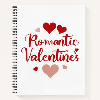 Carnet Conception de typographie d'amour de la Saint-Vale