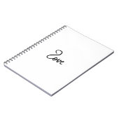 Carnet Conception de typographie de mot "amour" minimalis (Côté gauche)