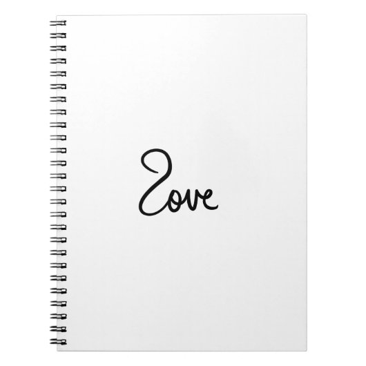 Carnet Conception de typographie de mot "amour" minimalis (Devant)