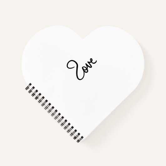 Carnet Conception de typographie de mot "amour" minimalis (Devant)
