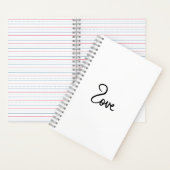 Carnet Conception de typographie de mot "amour" minimalis (À l'intérieur)