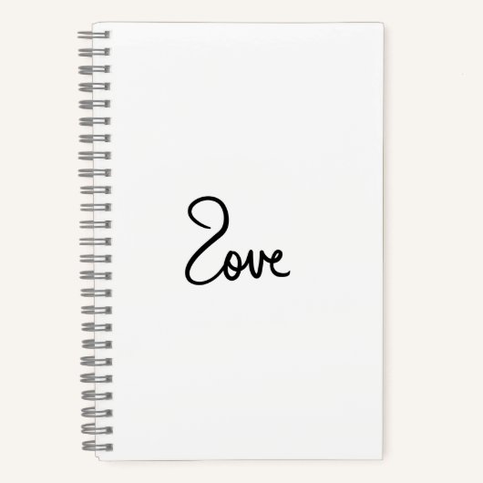 Carnet Conception de typographie de mot "amour" minimalis (Recto)