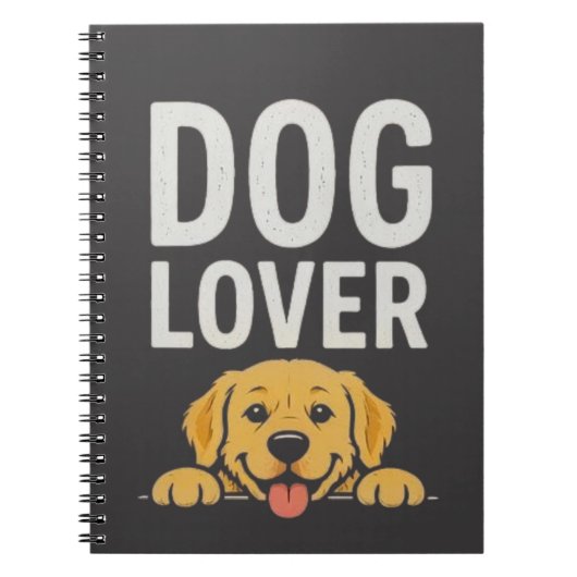 Carnet Conception de typographie d'illustration de chien (Devant)