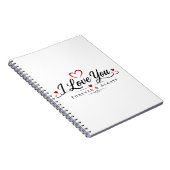 Carnet Conception de typographie Je t'aime (Côté Droit)
