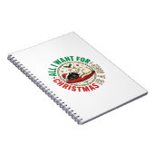 Carnet Conception de vacances de sieste de chat de Noël (Côté Droit)