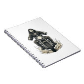 Carnet Conception de vecteur de cavalier de moto de gravu (Côté Droit)