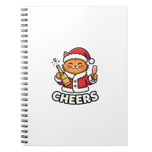 Carnet Conception de vecteur de chat de Noël Cheers (Devant)