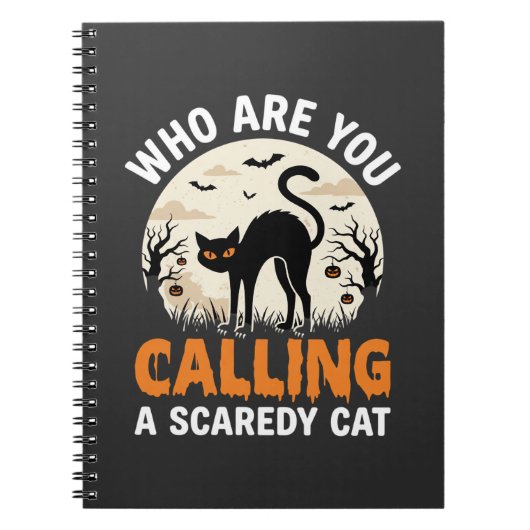 Carnet Conception de vecteur de chat noir drôle d'Hallowe (Devant)