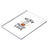 Carnet Conception de vecteur de chat noir spécial amour H (Côté gauche)