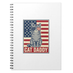 Carnet Conception de vecteur de chat patriotique Cat Dadd