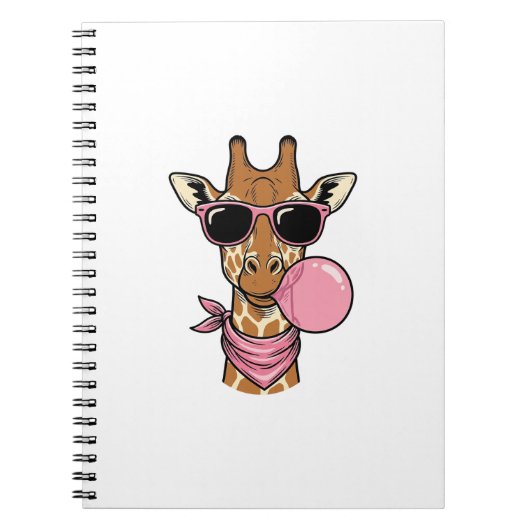 Carnet Conception de vecteur de chewing-gum de girafe de  (Devant)