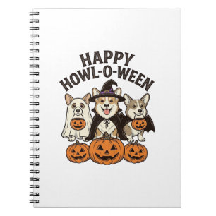 Carnet Conception de vecteur de chien de Halloween de Cor