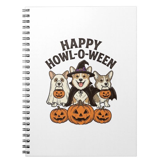 Carnet Conception de vecteur de chien de Halloween de Cor (Devant)