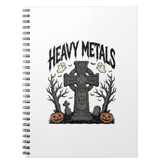 Carnet Conception de vecteur de cimetière Halloween de mé (Devant)