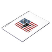 Carnet Conception de vecteur de drapeau américain de crân (Côté gauche)
