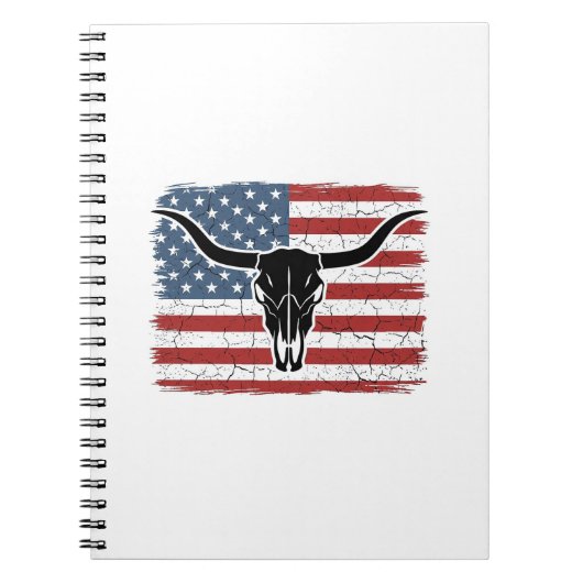 Carnet Conception de vecteur de drapeau américain de crân (Devant)